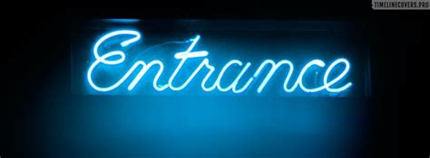 Entrance Neon Sign Facebook Cover Photo