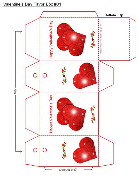 Printable Valentine Box Templates Francesco Printable