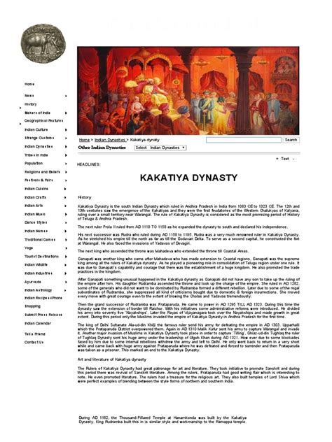 Kakatiya Dynasty | South Asia | Asia