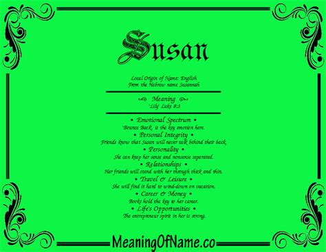 Susan - Meaning of Name