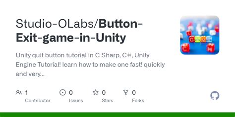 Github Studio Olabsbutton Exit Game In Unity Unity Quit Button