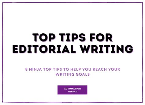 top tips  editorial writing automation ninjas