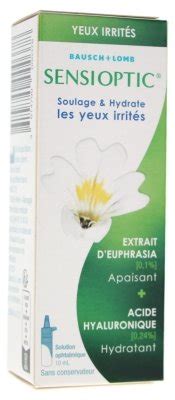 Sensioptic Soulage Hydrate les Yeux Irrités 10 ml