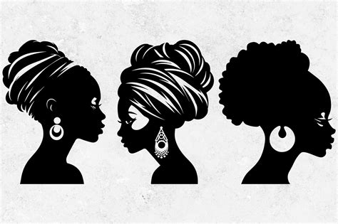 Afro Woman Silhouette Set Black Women Graphic By Digidreams Creative