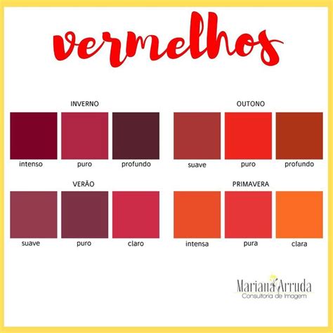 Qual Cor Da Vermelho - Descubra o tom de vermelho perfeito para você | Paleta outono quente ...