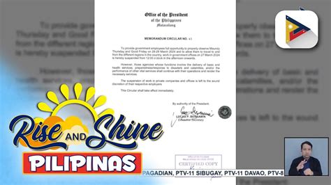 Pasok Sa Mga Tanggapan Ng Pamahalaan Suspendido Simula Mamayang