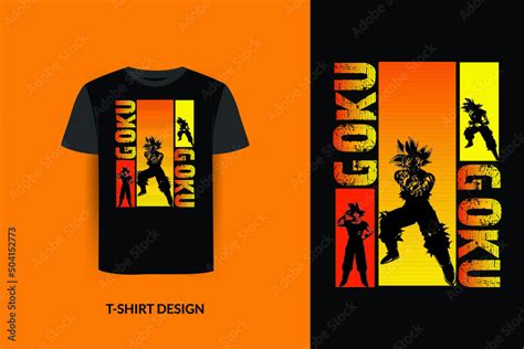 Cartoon Anime T Shirt Design Tee Design Goku T Shirt Design T Shirt Design Vector Design