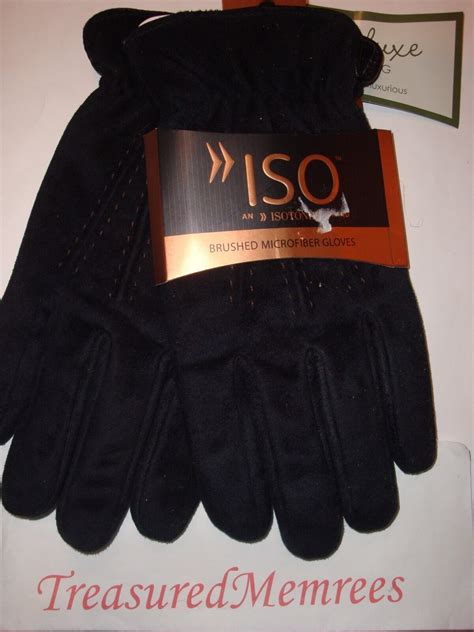 Isotoner Brushed Microfiber Gloves With Microluxe Lining ~ Size Large ~ Nwt Ebay