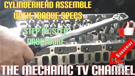 INSTALL CYLINDERHEAD WITH TORQUE SPECS PROCEDURE STEP BY STEP MAZDA