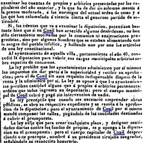 Conil De La Frontera En La Prensa Conil La Justificaci N Y El