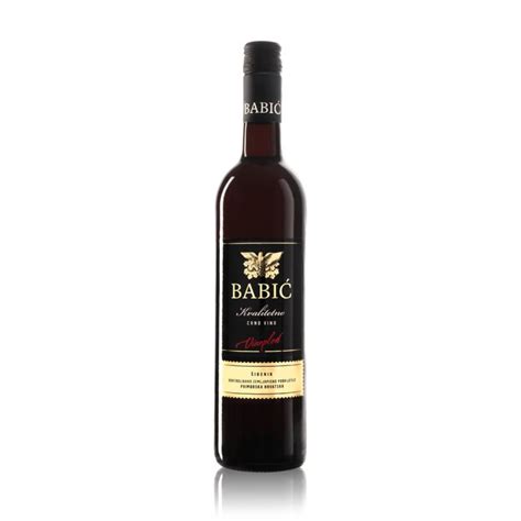 Babić kvalitetno vino 0 75l Vinoplod