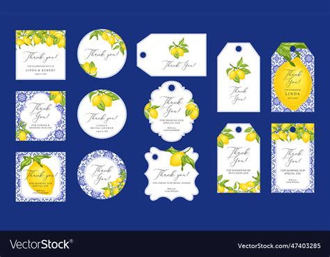 Set of wedding bridal stickers cards labels Vector Image