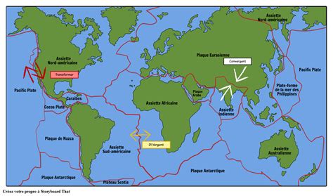 Carte de Plaque Tectonique Storyboard by fr-examples