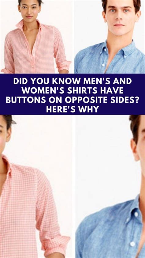 Did You Know Men S And Women S Shirts Have Buttons On Opposite Sides