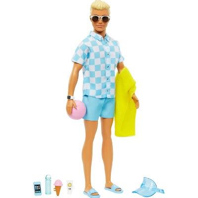 Barbie Ken Doll With Swim Trunks And Beach-themed Accessories (target ...