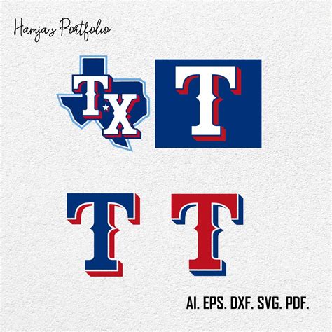 Texas Rangers Logo Svg Football Team Svg Ll Sport Vector Logo Design