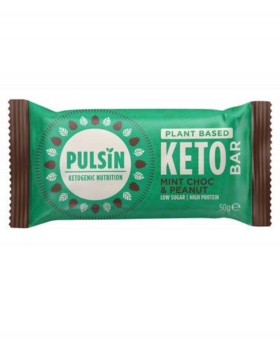 Pulsin Keto Bar Mint Choc And Peanut 50g Lchf Style