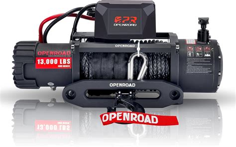 OPENROAD Winch 13000 Lb 12V Towing Winch Kit With Synthetic Rope