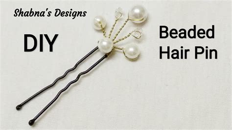 Beaded Hair Pinshow To Makeat Homehair Accessoriesdiyshabnas