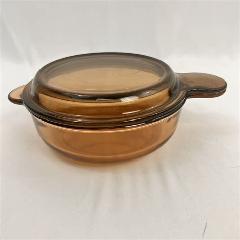 Corningware Visions Amber Grab It Bowl V240B With Lid P240C EBay