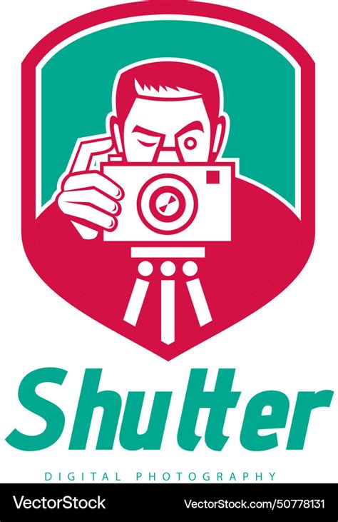 Shutter photography logo Royalty Free Vector Image