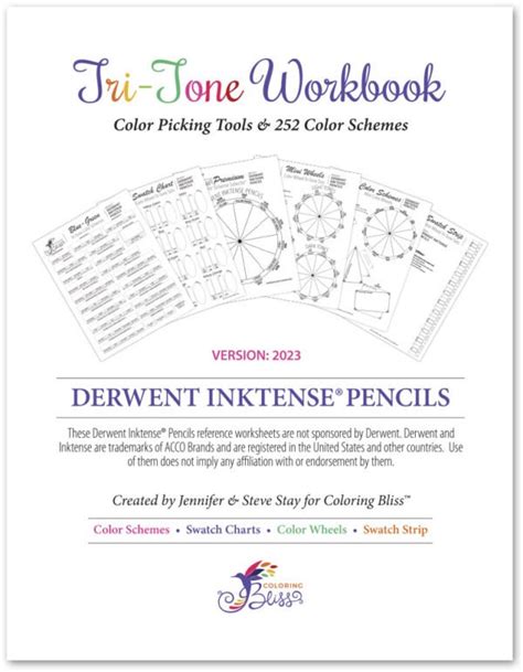 Derwent Inktense Free Color Swatch Chart