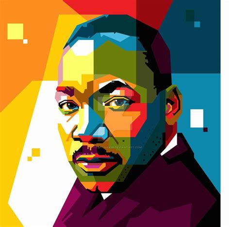 Martin Luther Kingjr In Wpap Peinture De Silhouette Portraits Pop