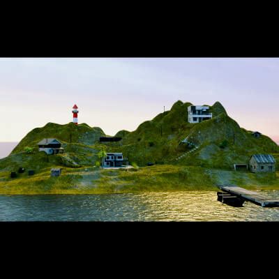 Isolated Island - 3D Model by johntrek