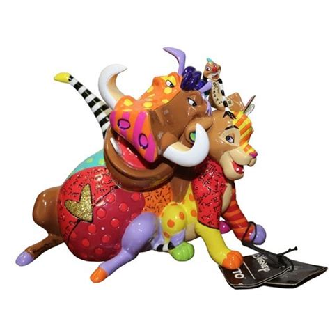 Disney Showcase Collection By Romero Britto Boxed Simba Pumba And