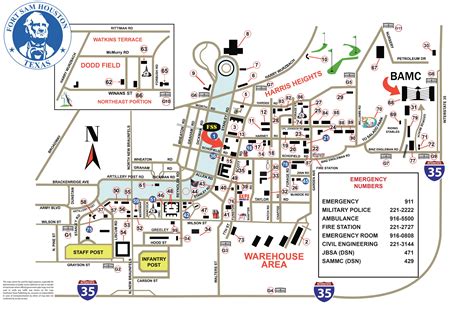 Mapa De Fort Sam Houston, Texas