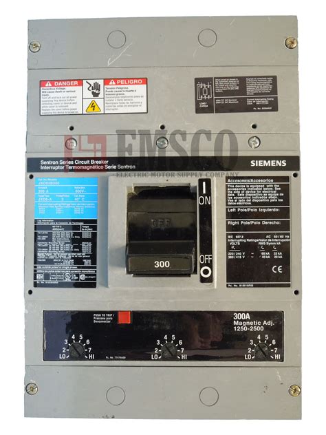 JXD63B300 ITE Siemens Circuit Breaker Used Refurbished Industrial