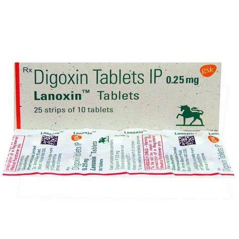 Digoxin Mg Lanoxin Tablet Prescription Treatment Heart Failure