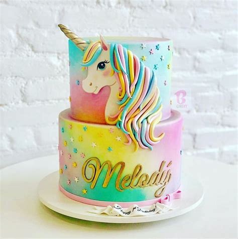 Vibrant Rainbow Unicorn Cake