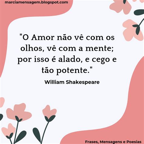 Frasesmensagens E Poesias O Amor Não Vê Com Os Olhos