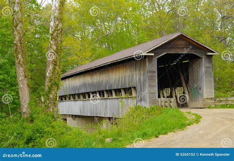 Old Covered Bridge Stock Photo Image Of Rural Supports 5265152