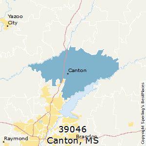 Canton (zip 39046), MS