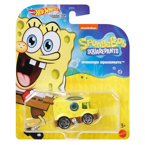 Vehículo Bob Esponja Hot Wheels Character Cars Bob Esponja DelSol
