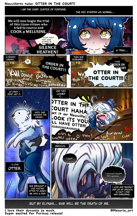 Fontaine Comic Neuvillette Tales Otter In The Court Genshin