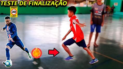 Teste De Finalização No Futsal Treino De Chutes Perna Esquerda E