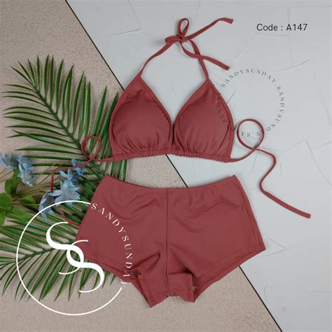 Jual Bikini Set Segitiga Boxer Bikini Pantai Bikini Sexy Bikini