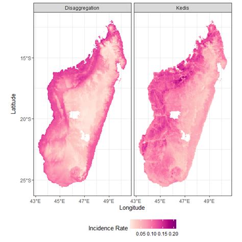 maps showing  disaggregated predictions generated