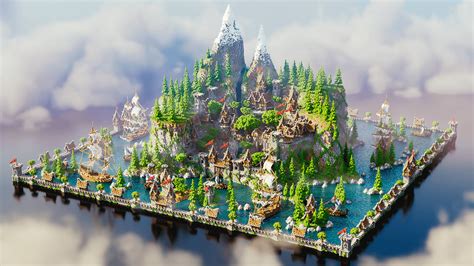 -| HUB |- Medieval Kingdom | 450x450 Minecraft Map