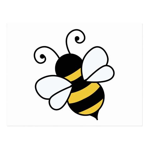 Cute Bee Postcard Zazzle Bee Painting Bee Drawing Cute Bee