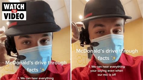 Mcdonalds Drive Through Worker Says They Can Hear See You In Car Video