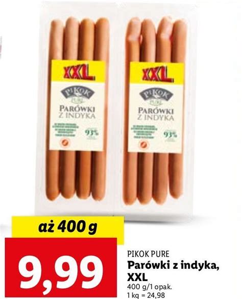 Promocja Parówki z indyka pikok w Lidl