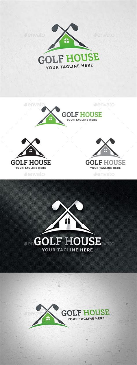 Golf House - Logo Template | House logo design, Home logo, Logo design ...