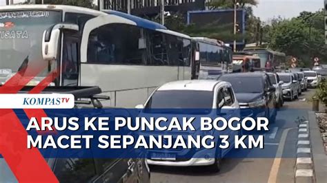 Libur Weekend Arus Lalu Lintas Menuju Puncak Bogor Macet Hingga