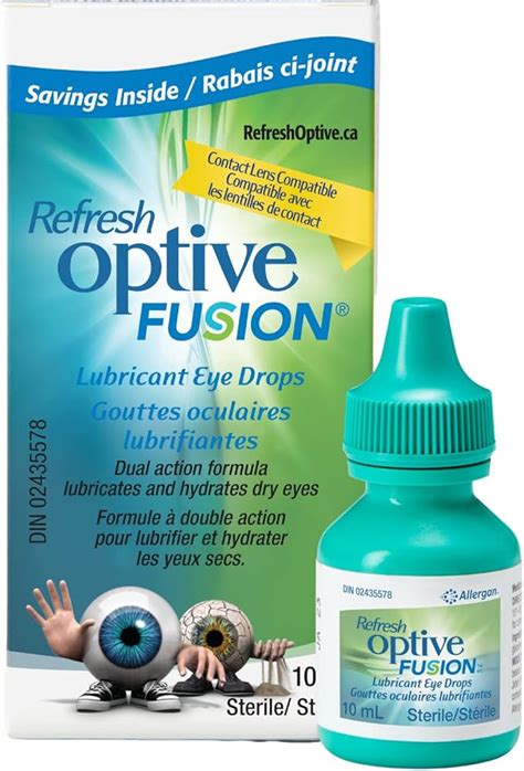 Refresh Optive Fusion Ophthalmic Solution Dual Action Formula Dry Eye