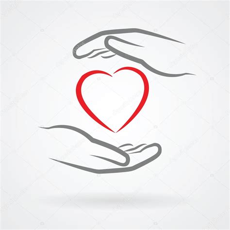 Hands with heart symbol — Stock Vector © antkevyv #76397599