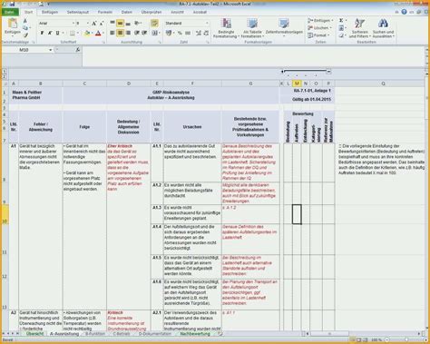 Spektakulär 8 Risikobeurteilung Vorlage Excel Ulyory Tippsvorlage In